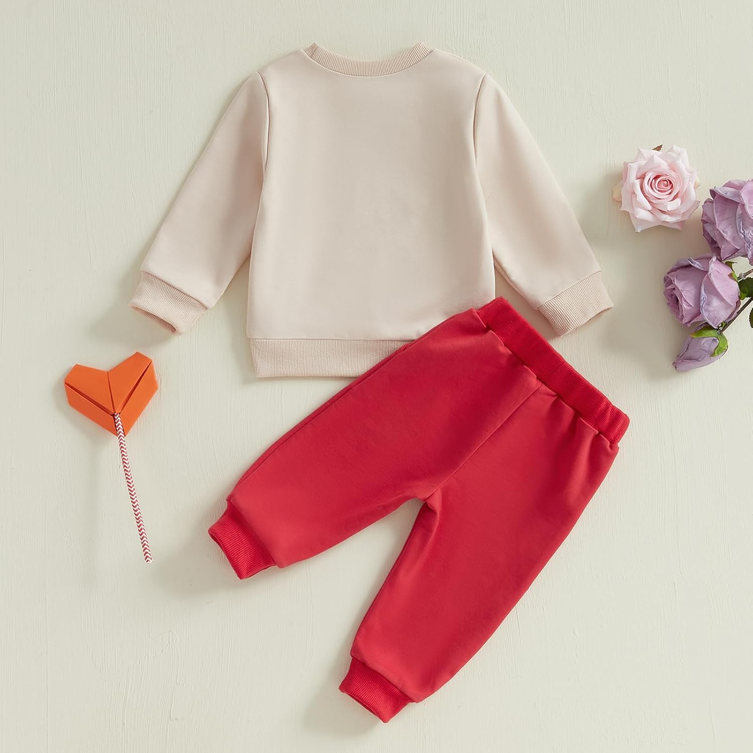 Canis toddler boys Valentines Day sweatshirt and jogger pants set