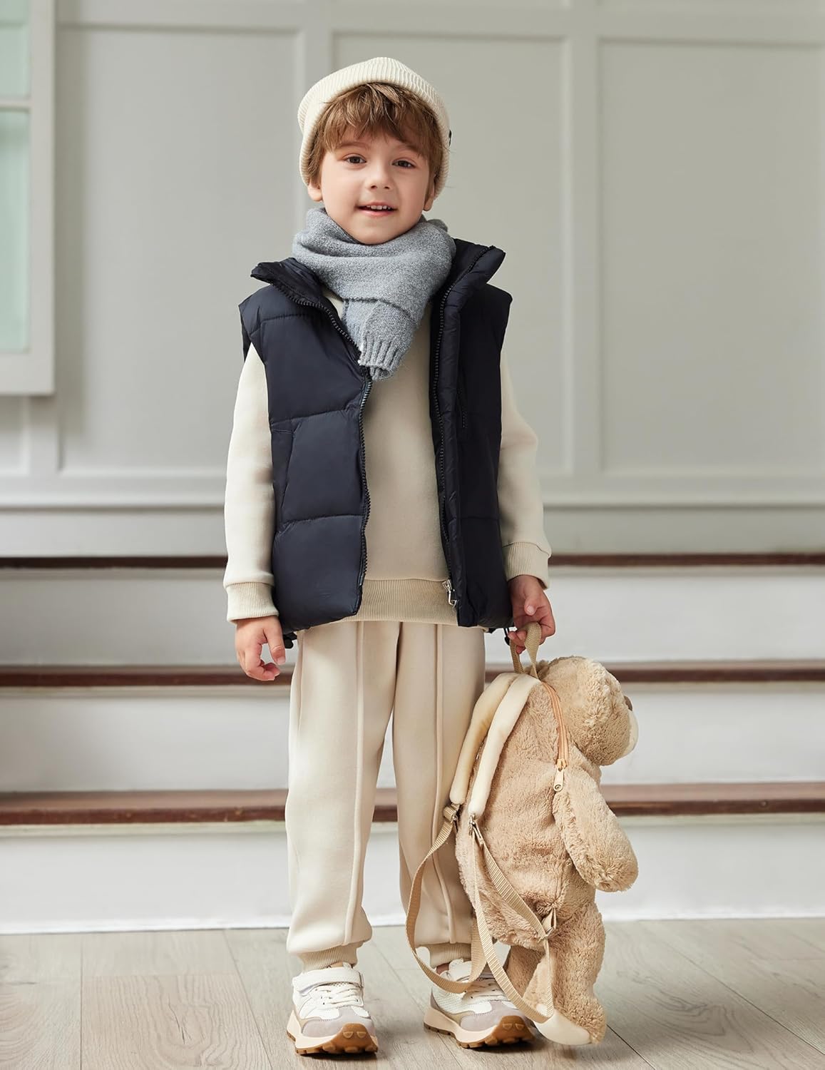 Arshiner Boys Round Neck Long Sleeve Set Trendy Cozy for Kids