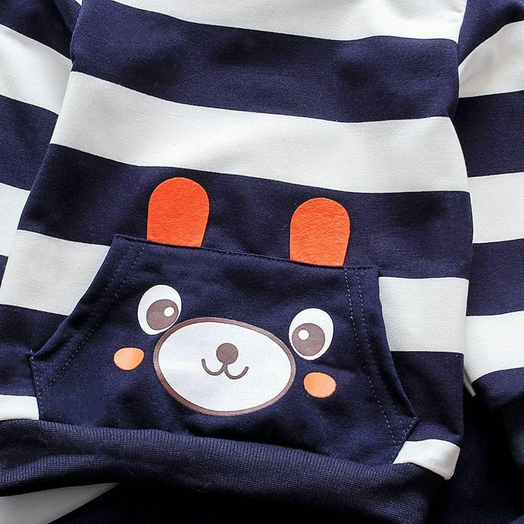 Striped Bear Outfit Soft Cotton Toddler