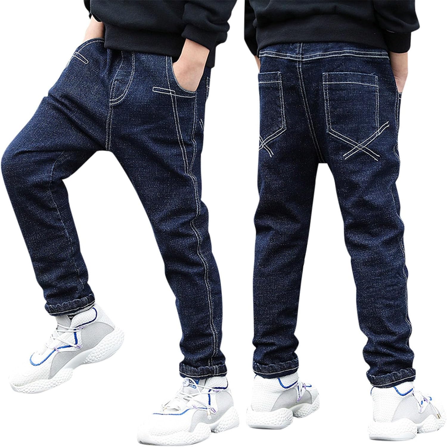 UNISEX BOYS BLOGT RIPPED DENIM PANTS