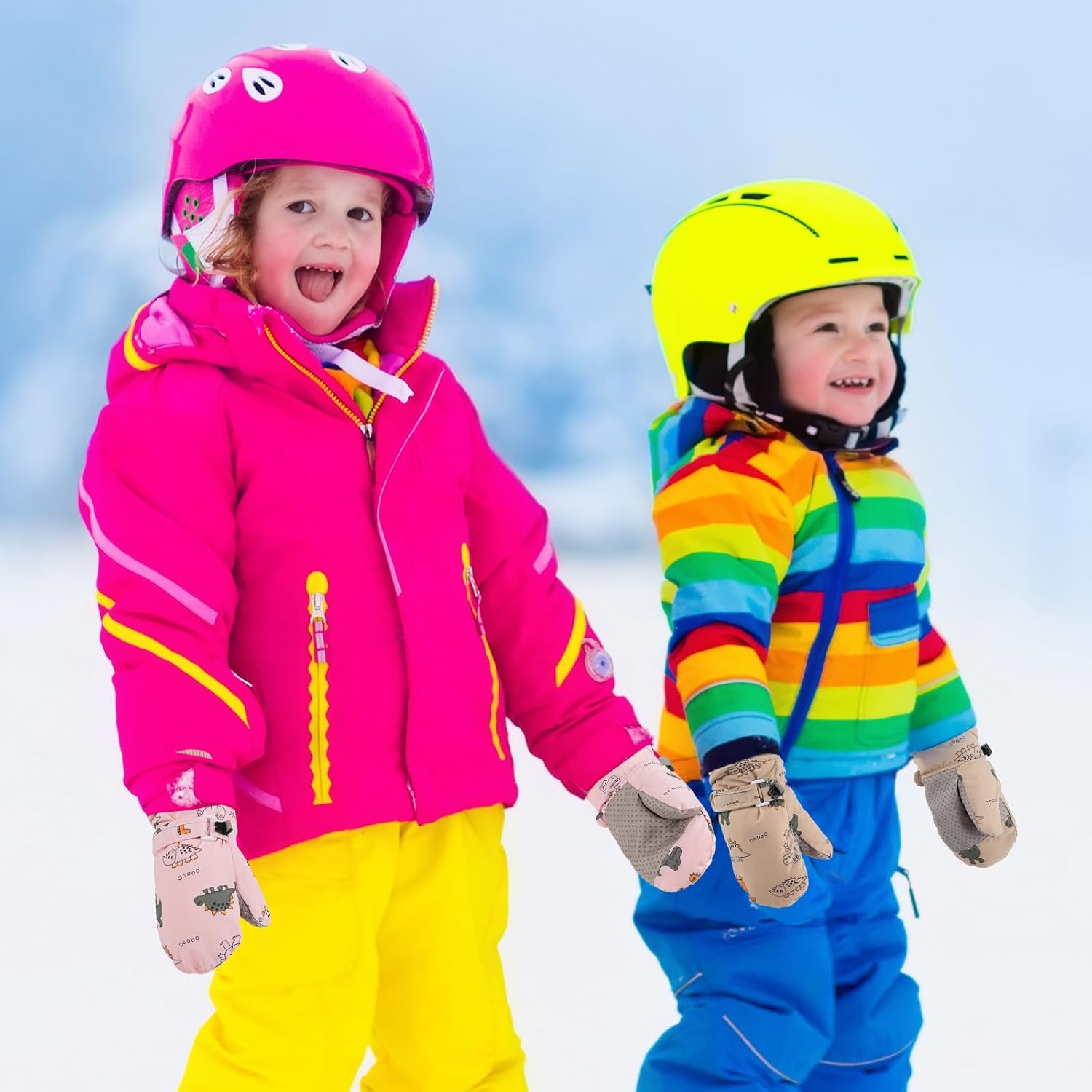 Reusable Toddler Snow Mittens for Boys and Girls