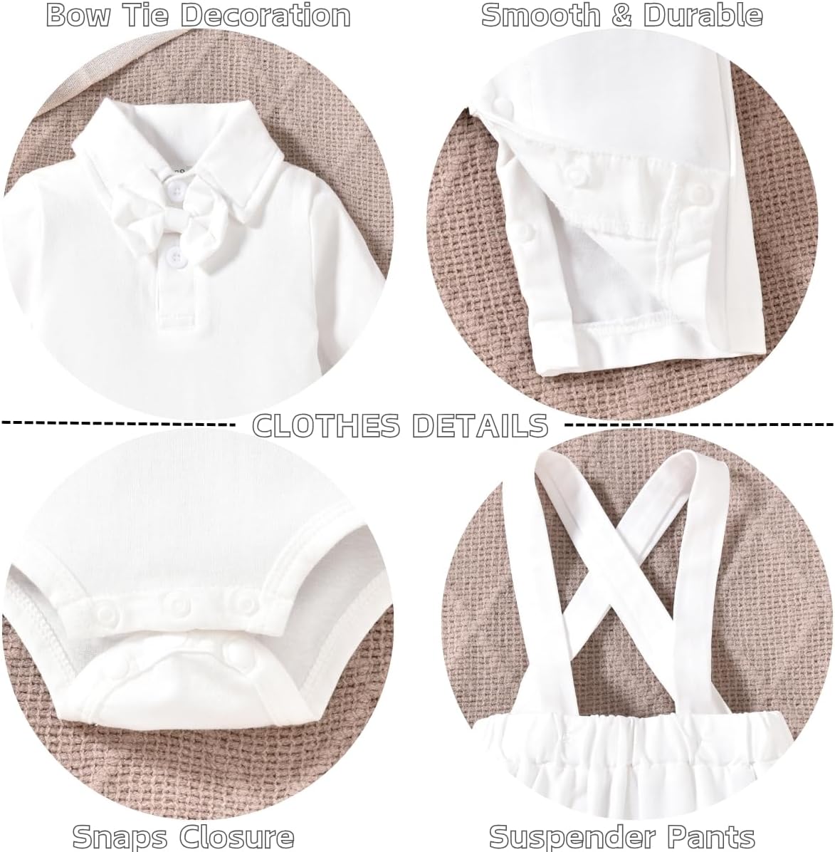MINIFEIKO Baby Boy Gentleman Outfit - Smart Cute and Comfortable
