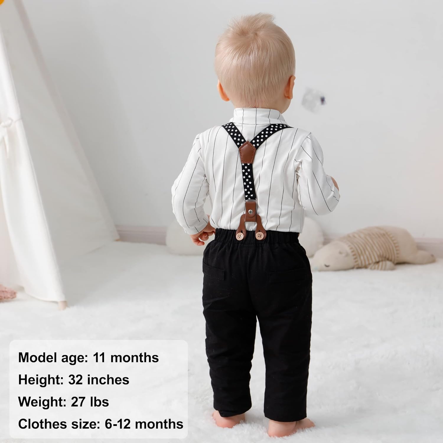 YALLET Boys Tuxedo Set 0-18M