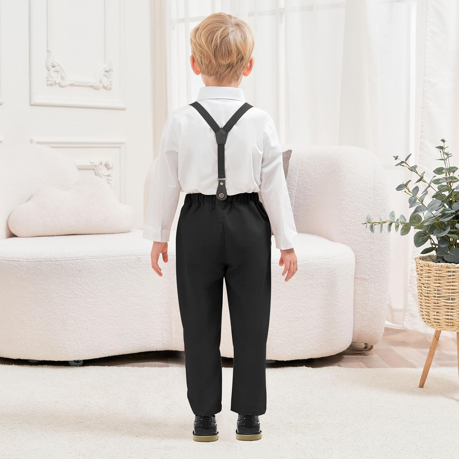 Perfect Toddler Boy Outfit 12M-8Y Cotton Button Down Pants Set