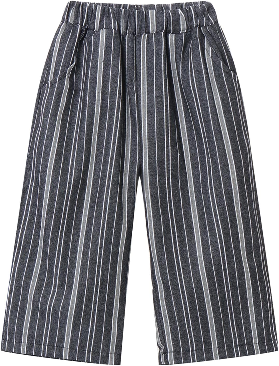 LittleSpring Boys Girls Striped Wide Leg Pants for Kids