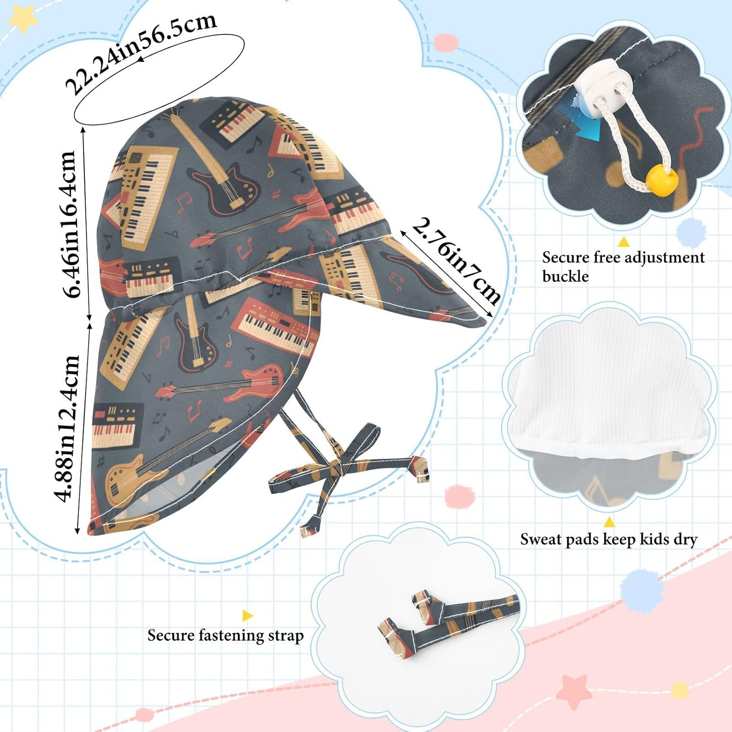 Pigsaly Baby Boys Bucket Hat for Kids in Sun