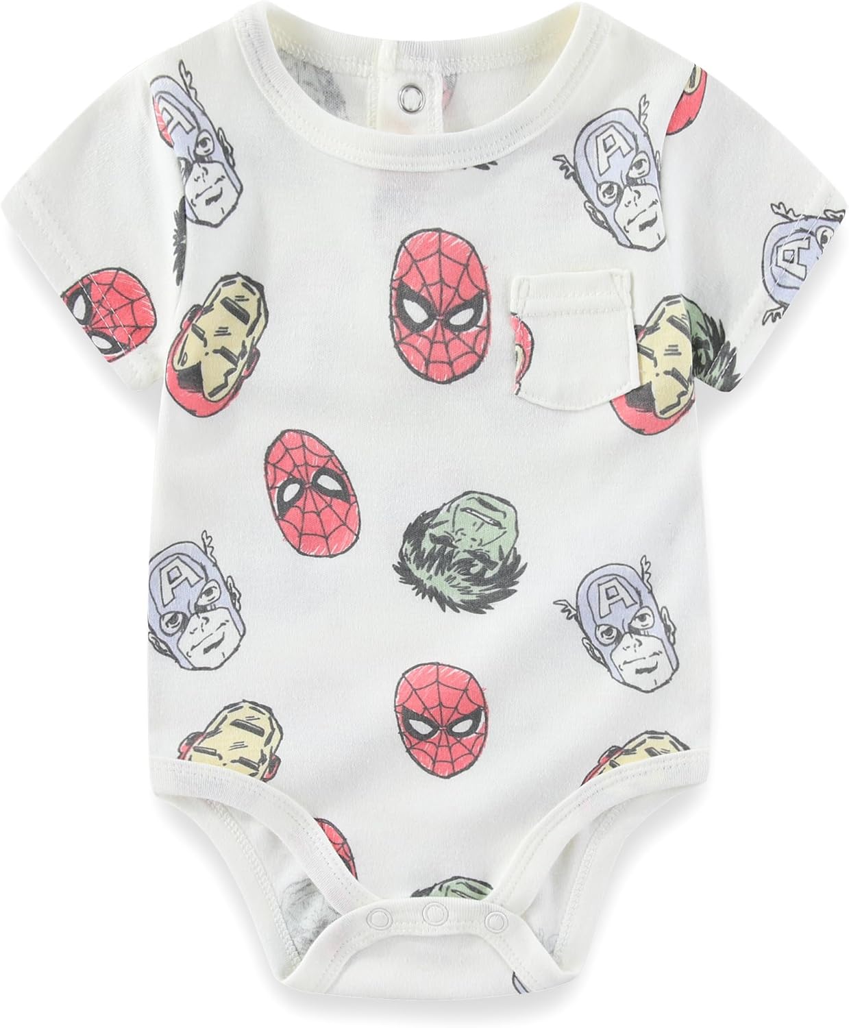 Marvel Avengers Baby Boys Bodysuit and Pants Set with Bib 1
