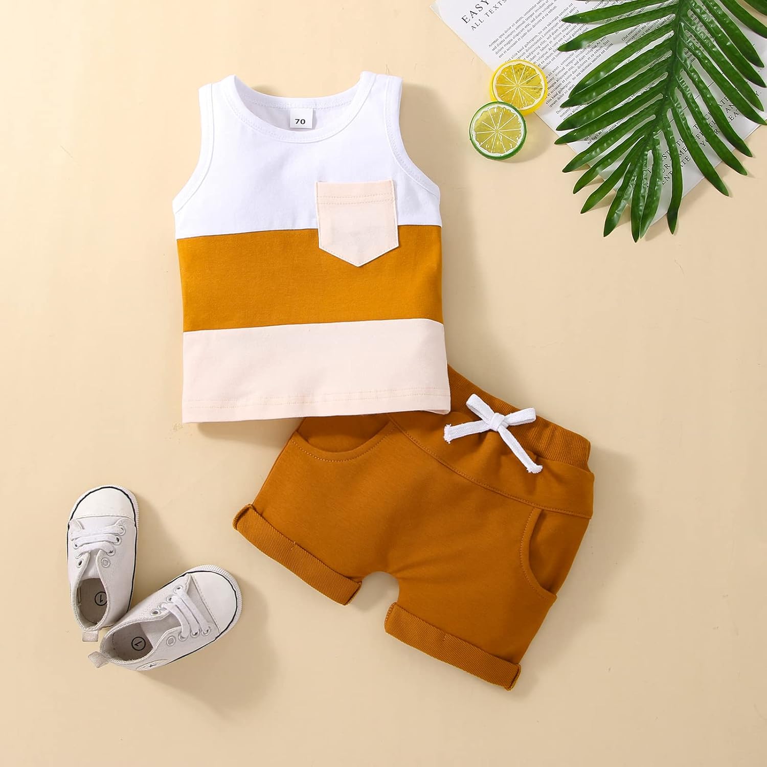 LIOMENGZI Infant Baby Outfit tropical summer beach clothes
