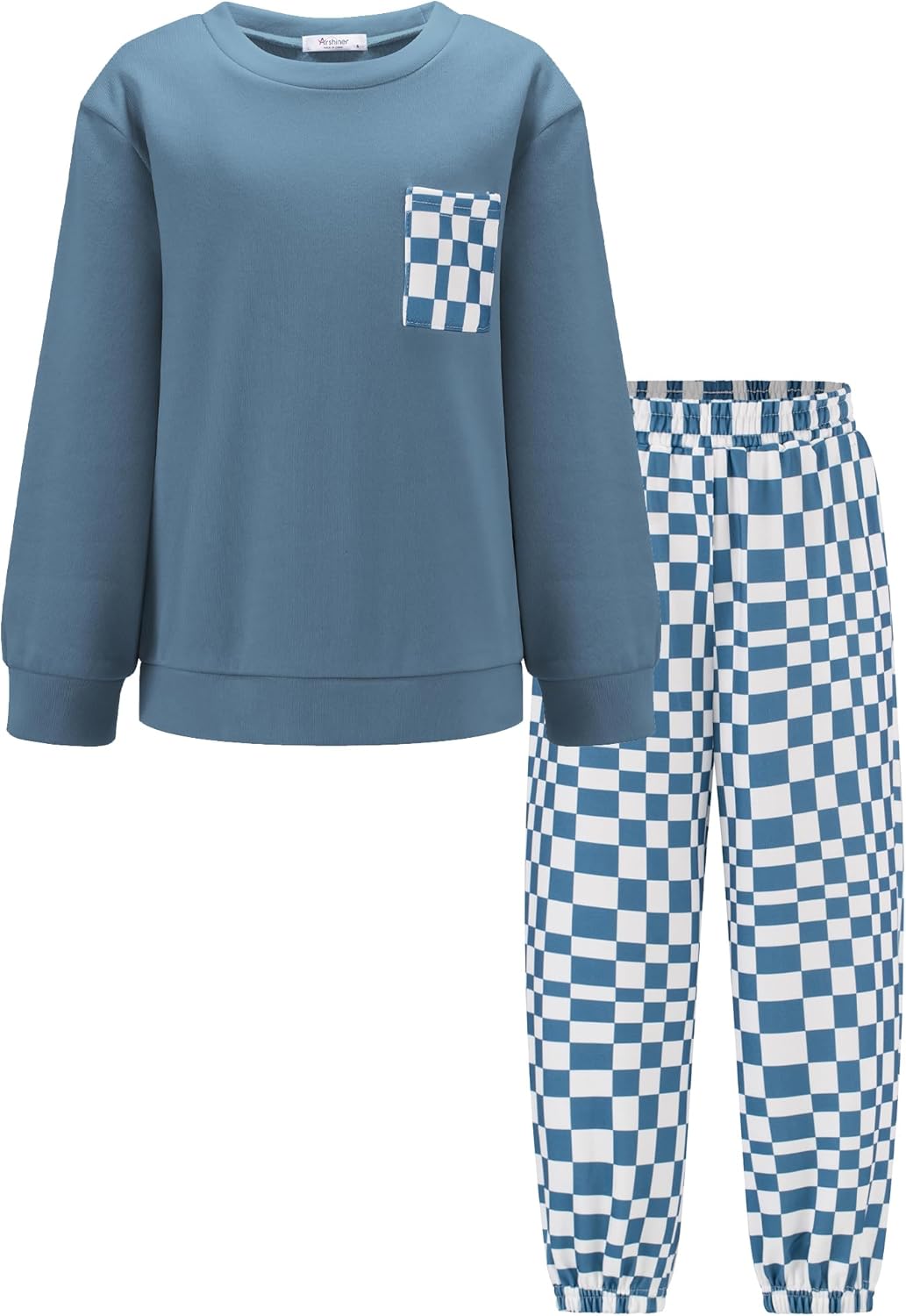 Arshiner Boys Fleece Sweatshirt Pants Outfit Set
