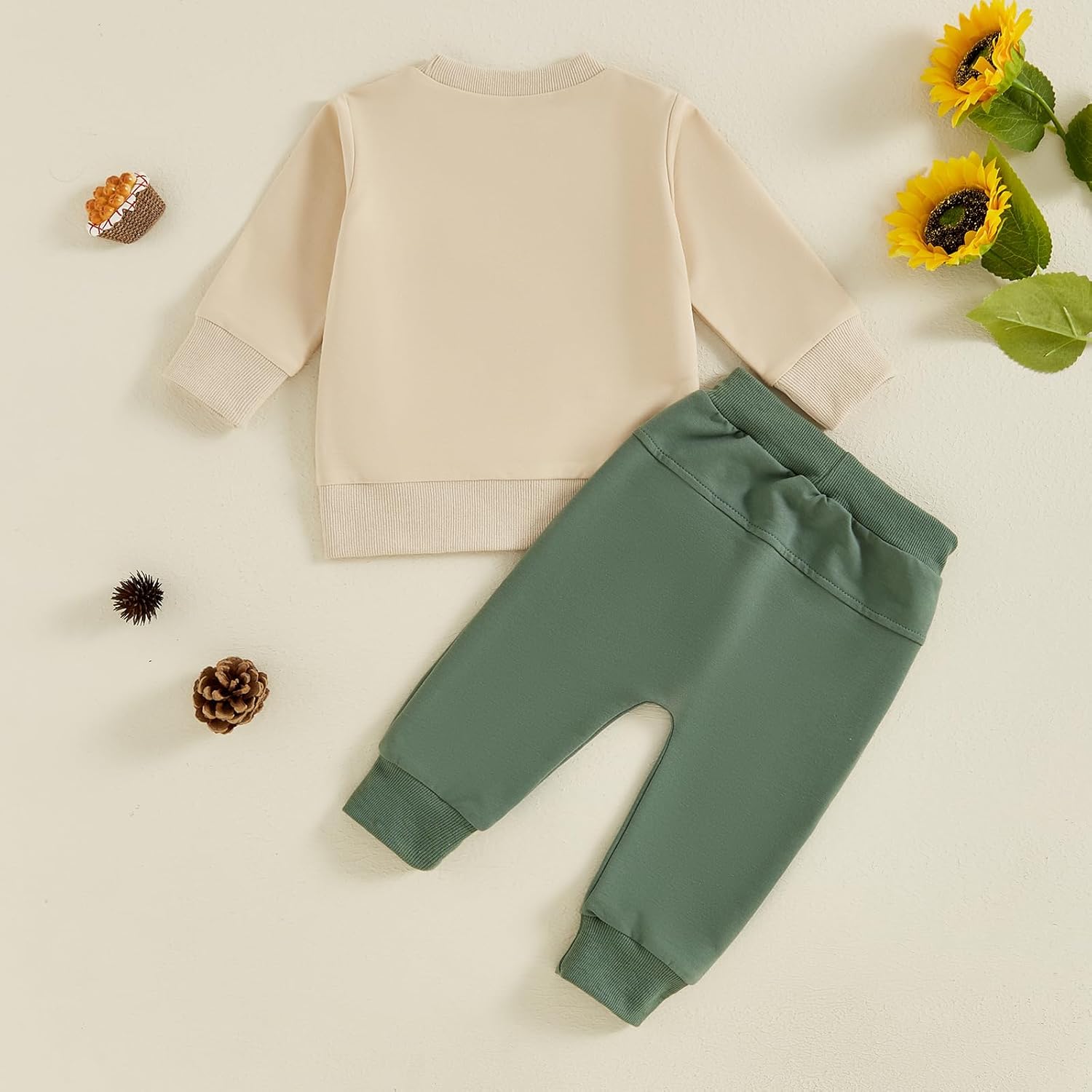 Cute Toddler Fall Outfit Crewneck Joggers
