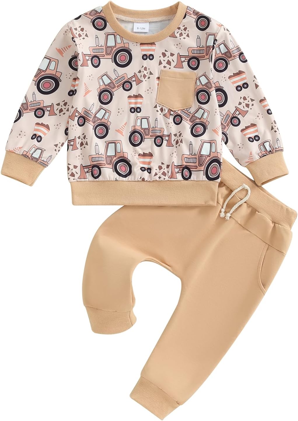 Perfect Toddler Boys Fall Outfit Stylish Cartoon Print Comfortable Mismatched Dads Set