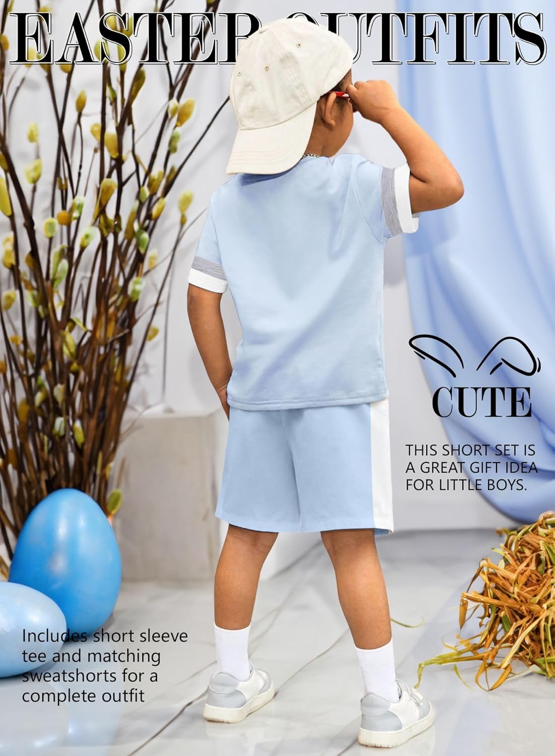 Easter Outfit Toddler Senior Boys - Contrast Side Sleeves