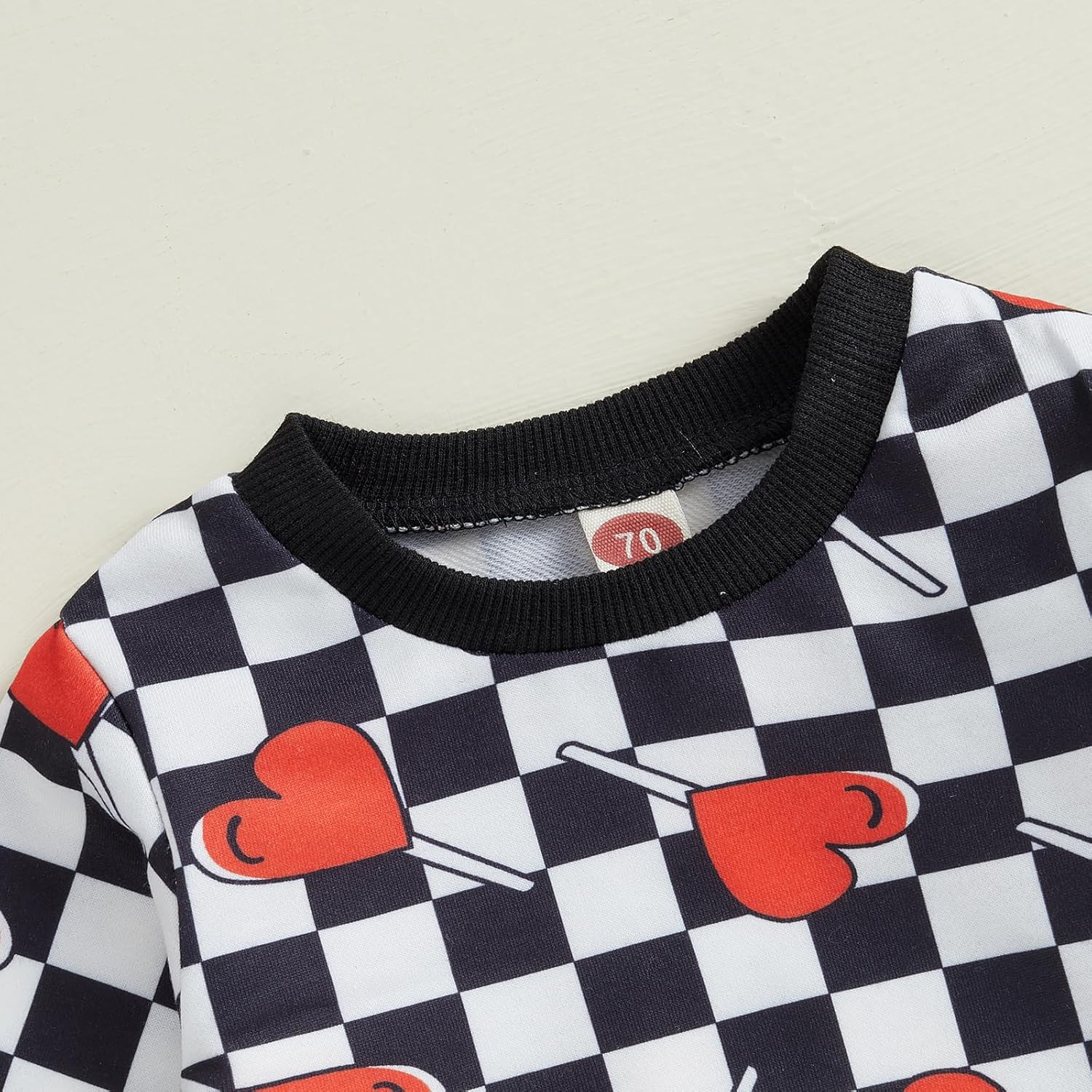Stylish Valentines Day sweatshirt and pants combo for toddlers