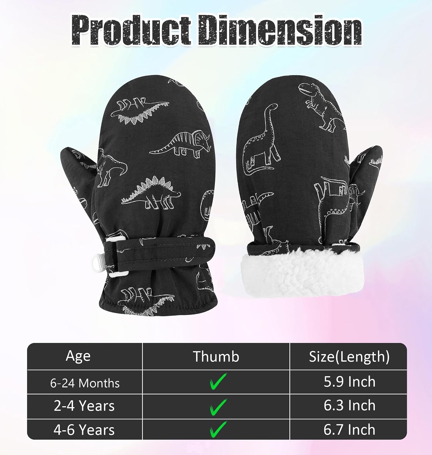 Boys Snow Paws waterproof toddler mitten furriness keeps you warm and dry