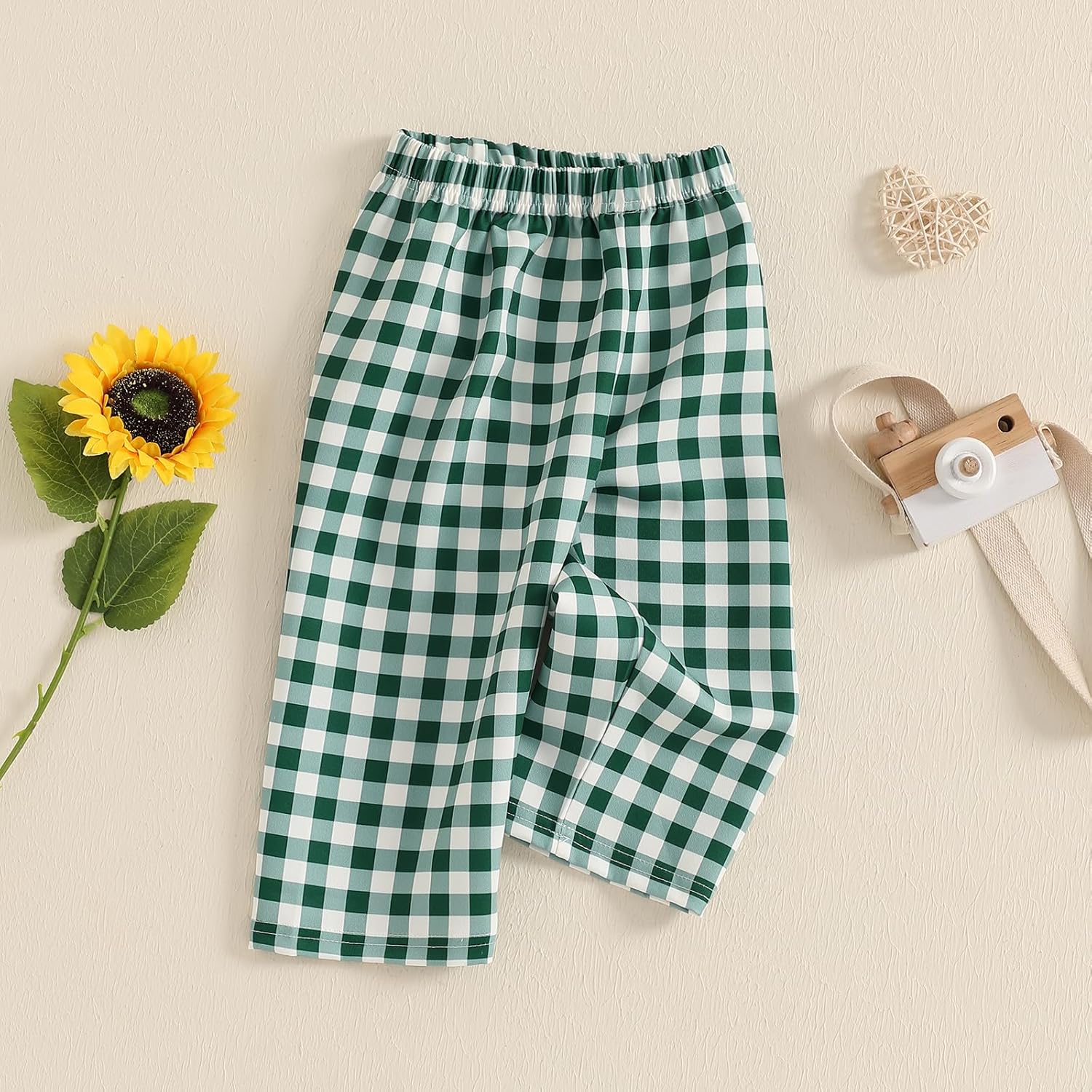 Biayxms toddler wide leg plaid pants boys girls