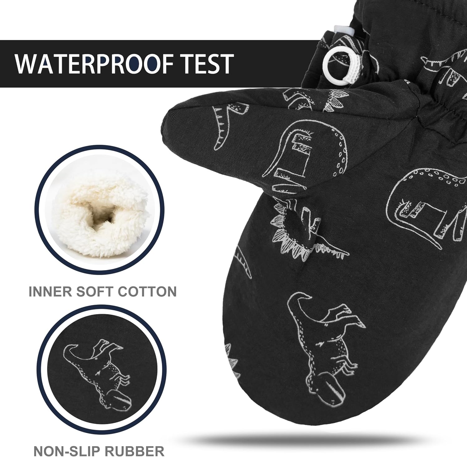 Boys Snow Paws waterproof toddler mitten furriness keeps you warm and dry