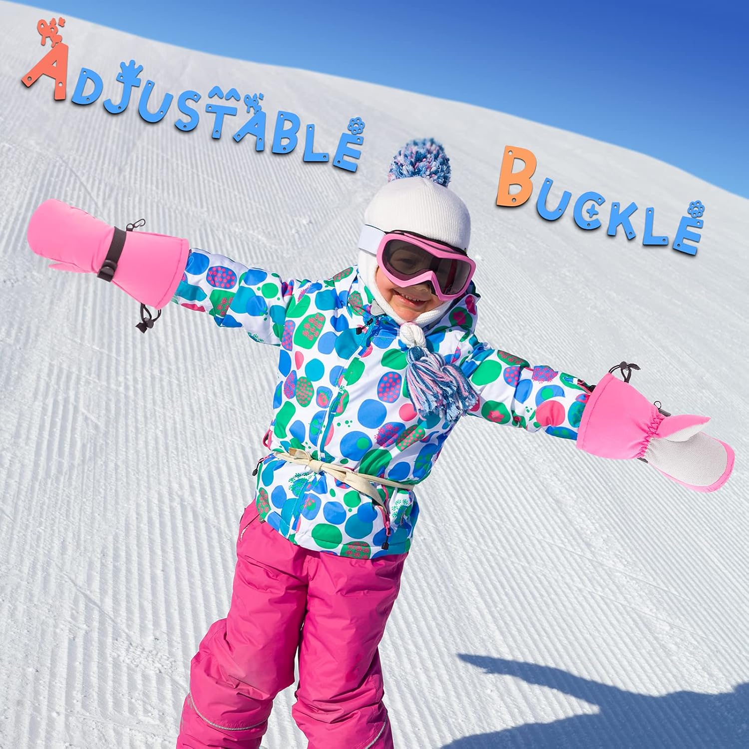 BAVST Waterproof Kids Gloves for Winter Sports Ages 1-5