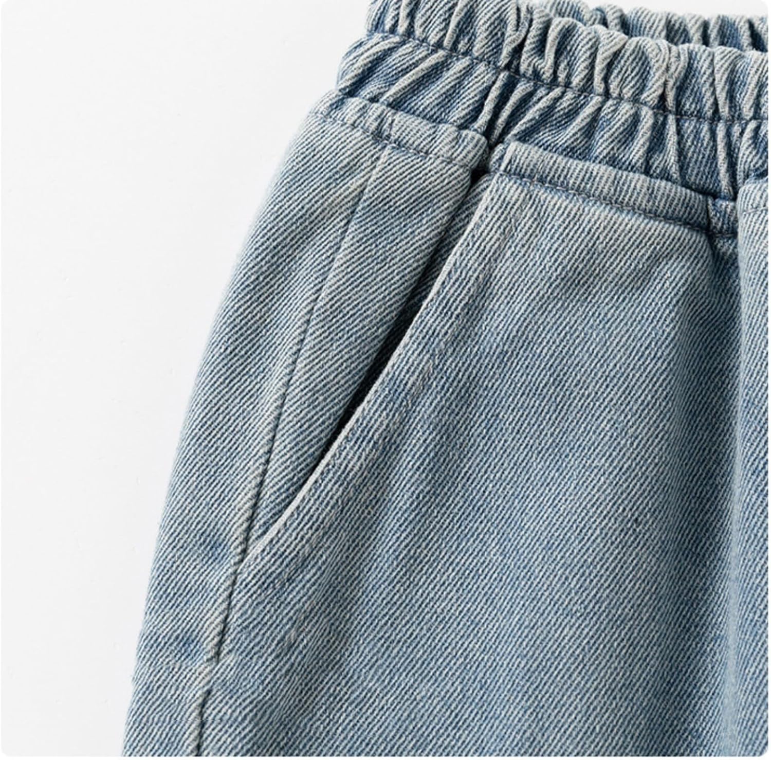 T toddler boys washed distressed denim joggers