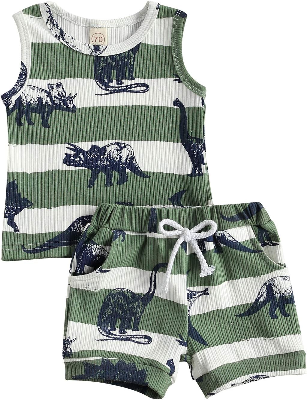 Madjtlqy Toddler Boy Summer dedeman Set