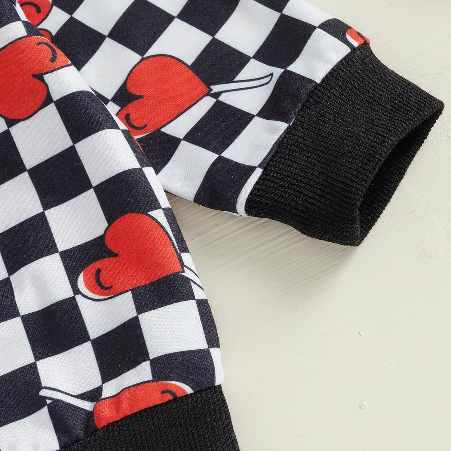 Stylish Valentines Day sweatshirt and pants combo for toddlers