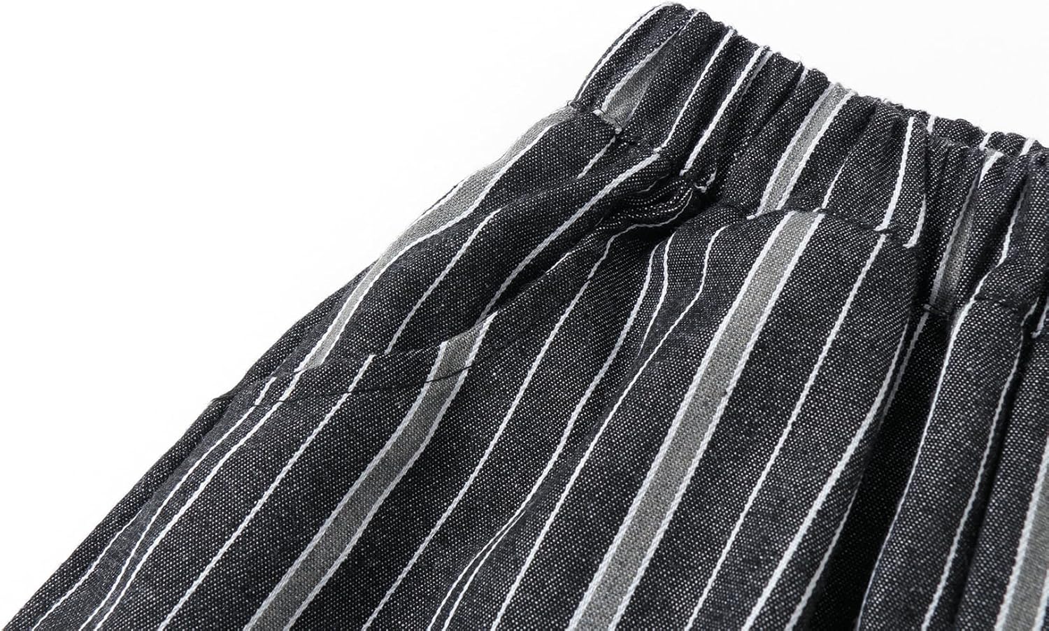LittleSpring Boys Girls Striped Wide Leg Pants for Kids