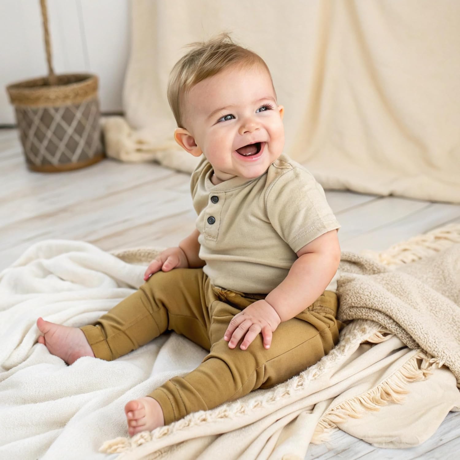 Adjustable Cotton Bottoms for Babies 3-Pack Soft and Comfortable