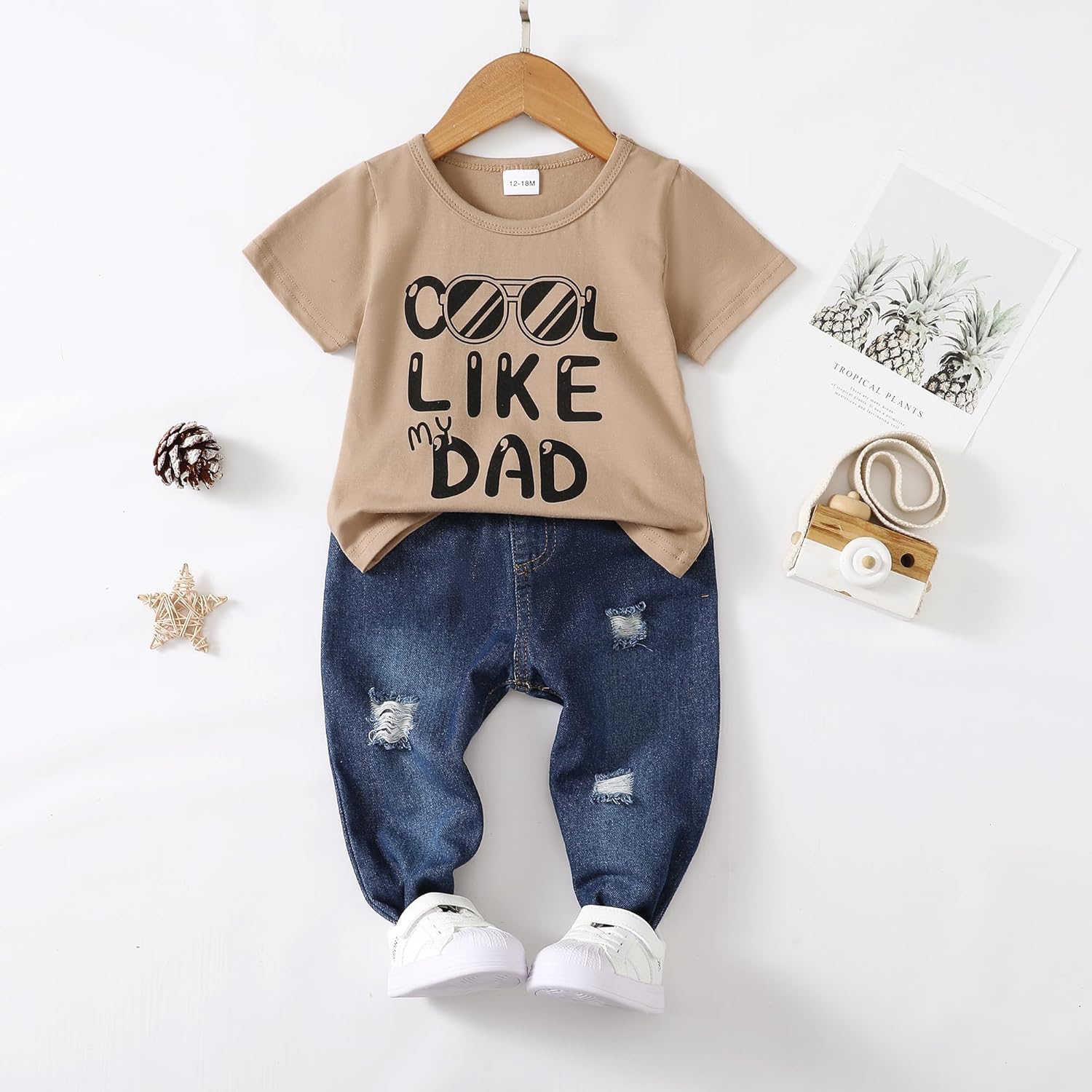 NZRVAWS Baby Boys Ripped Jeans Sets Toddler Clothing