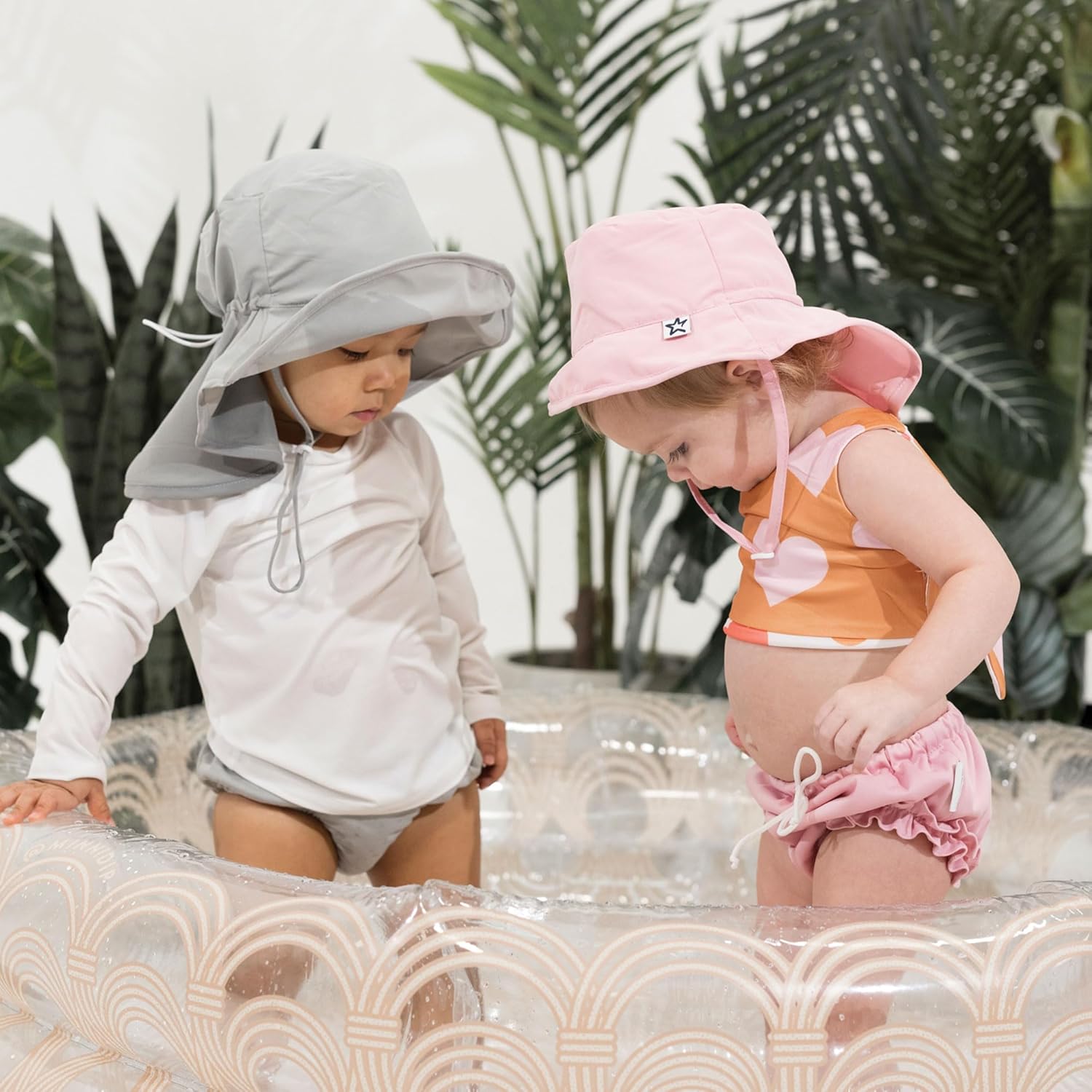 Tiny Twinkle Sun Protection Baby Flap Hat with UPF 50
