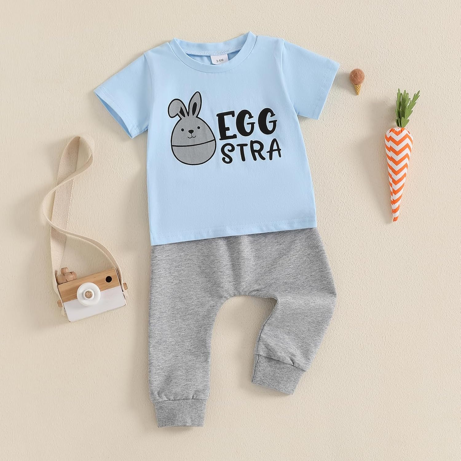 Gform Easter Egg Print Toddler T-Shirt Joggers Set