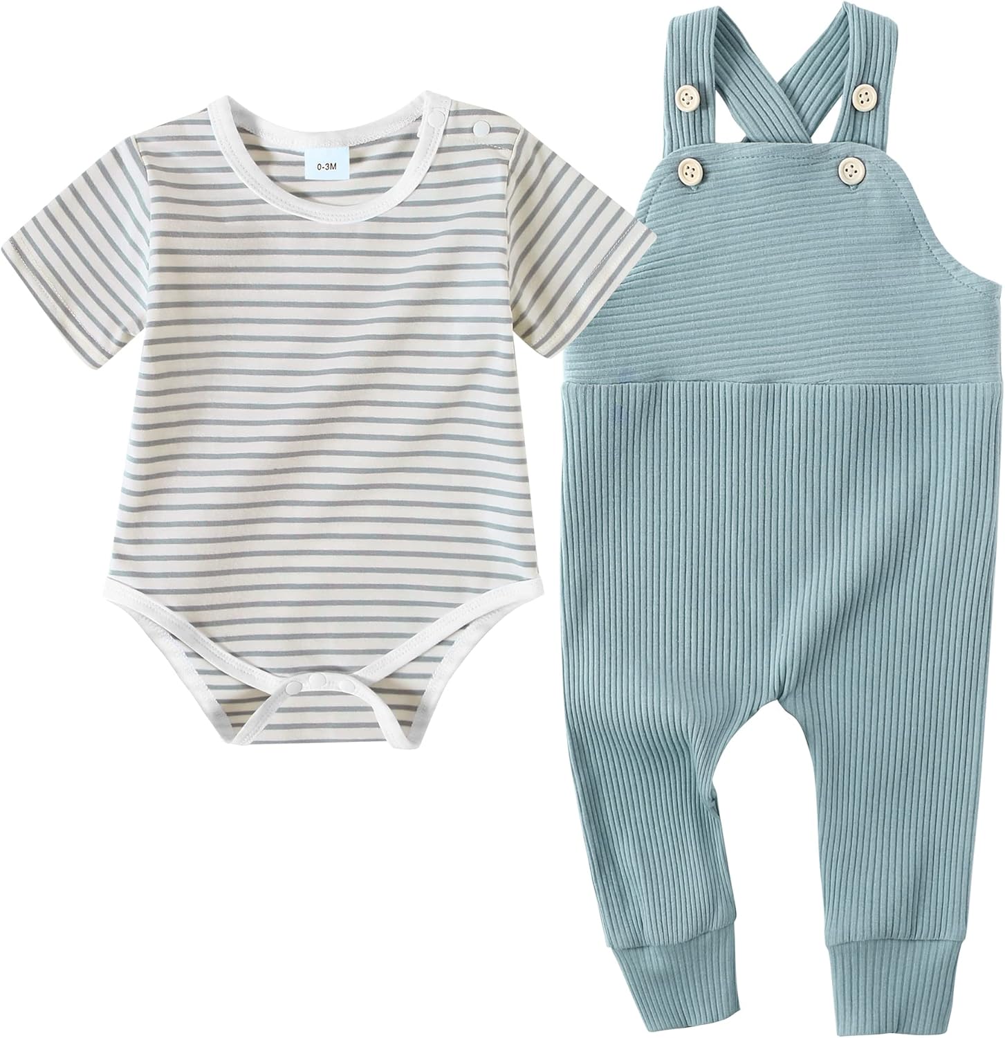 YUEMION 2PCS Baby Romper Pants Sets for Newborns