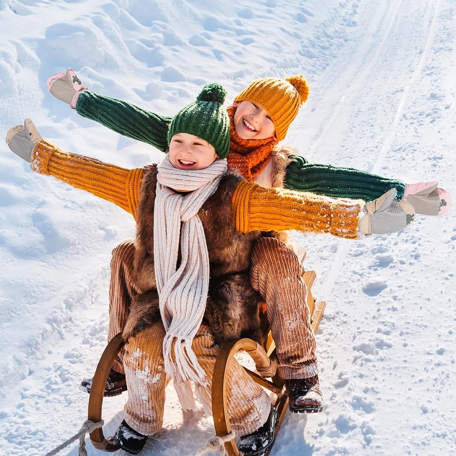 Reusable Toddler Snow Mittens for Boys and Girls
