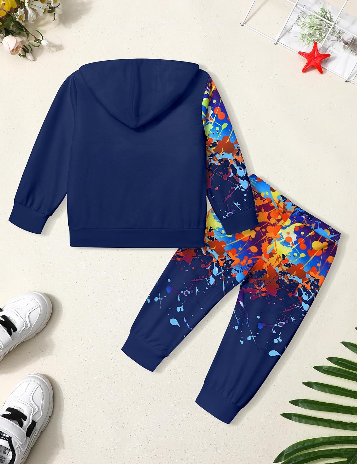 Cool Dinosaur Toddler Outfits Set - Long Sleeve Hoodie Pants