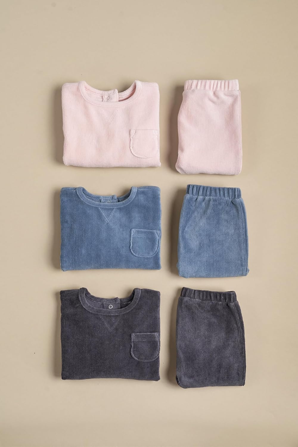 Modern Moments by Gerber Baby Velour 2-Piece Drop Shoulder Top Pant Set