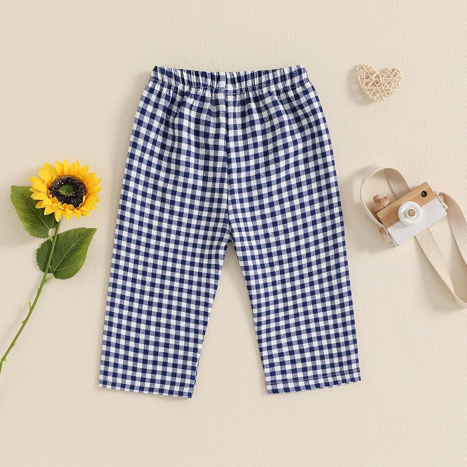 Biayx Baby Plaid Casual Pants
