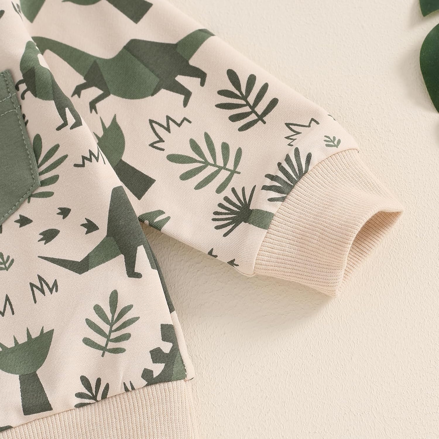 Baorji Toddler Boys Fall Outfits Dinosaur Print Pocketlong Sets