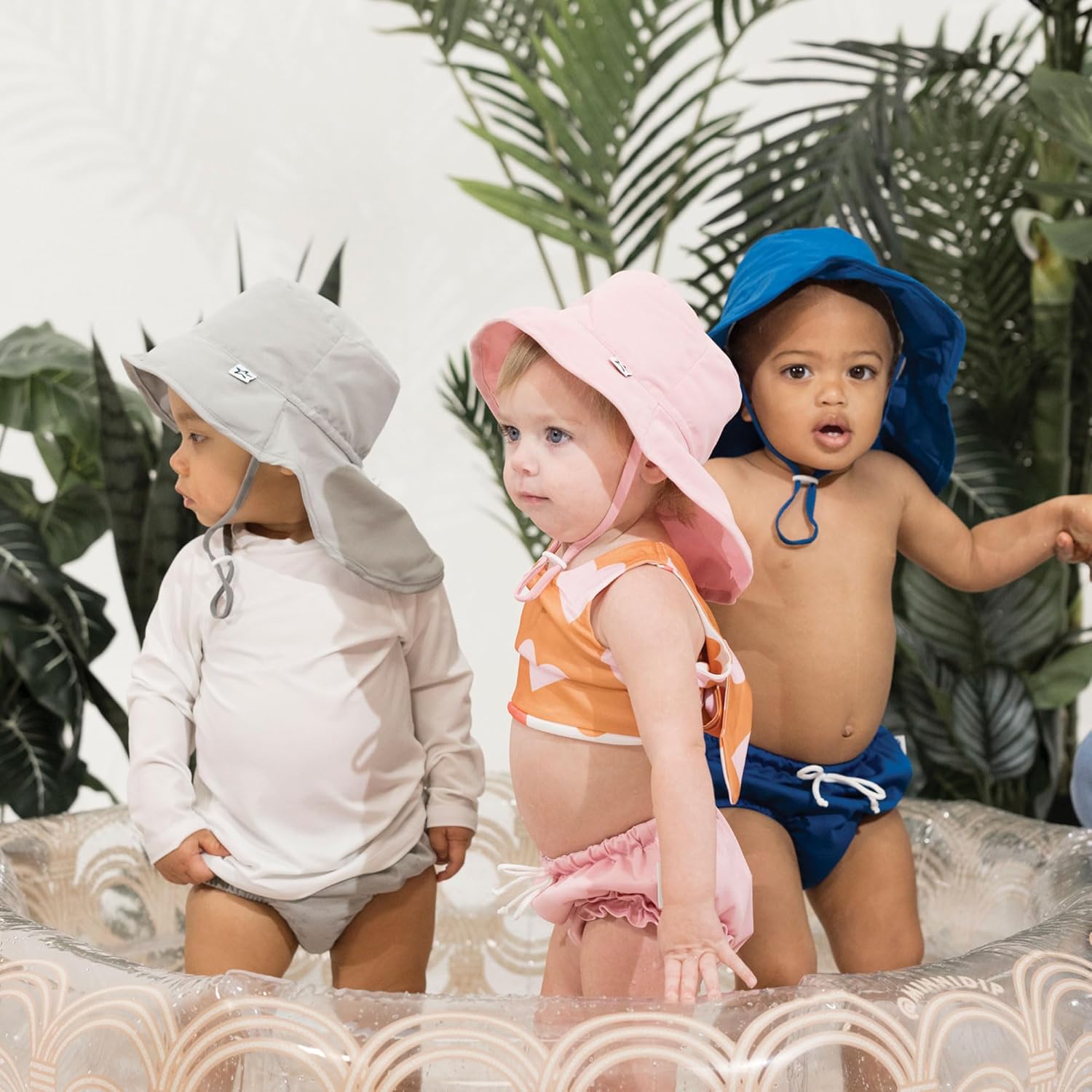 Tiny Twinkle Sun Protection Baby Flap Hat with UPF 50