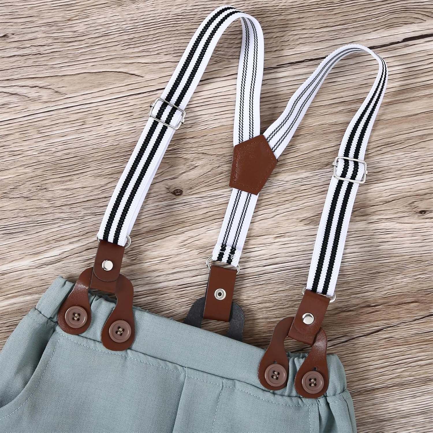 SANGTREE Boys Seasonal Two-Piece Set with suspenders for growing Little Boys