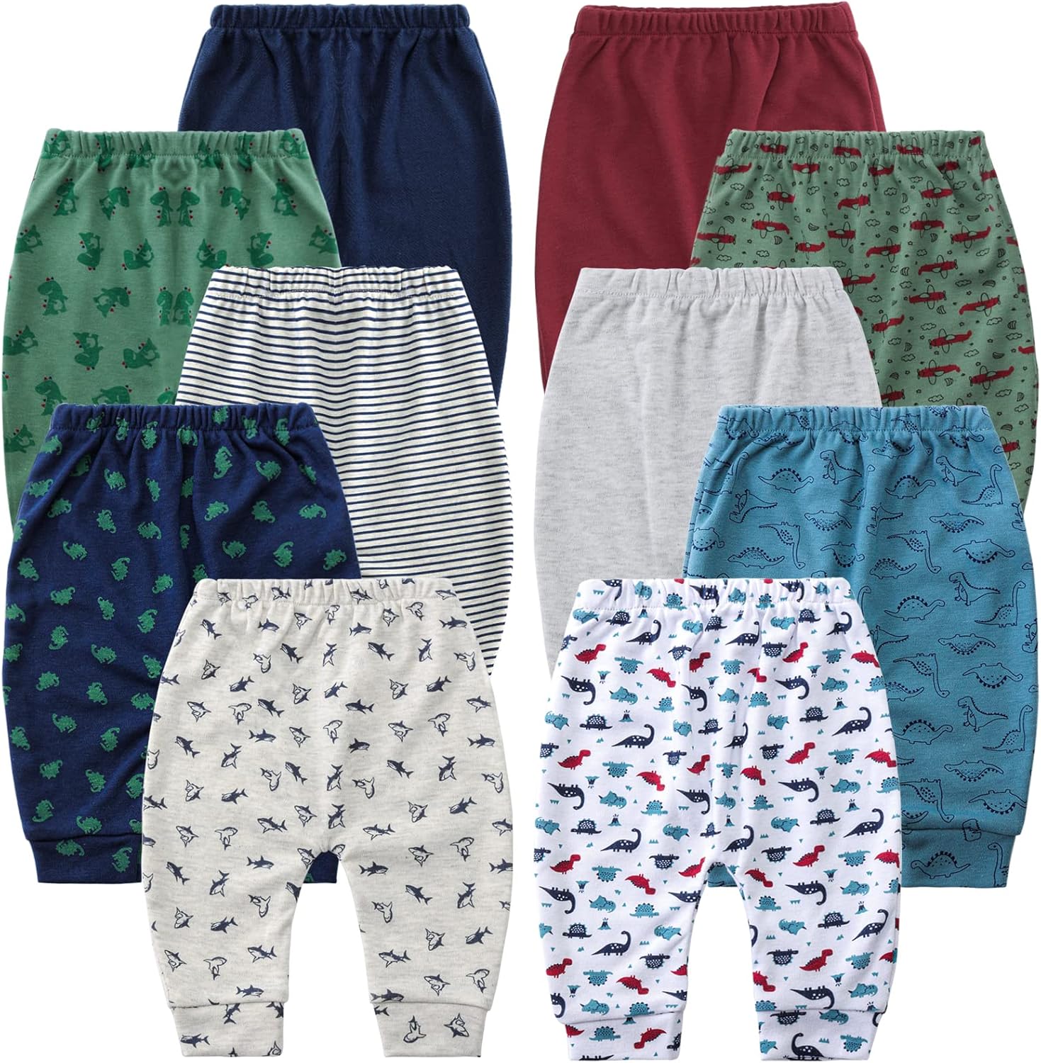 Hakochia Baby Jogger Pants Soft Stretchy 100 Cotton