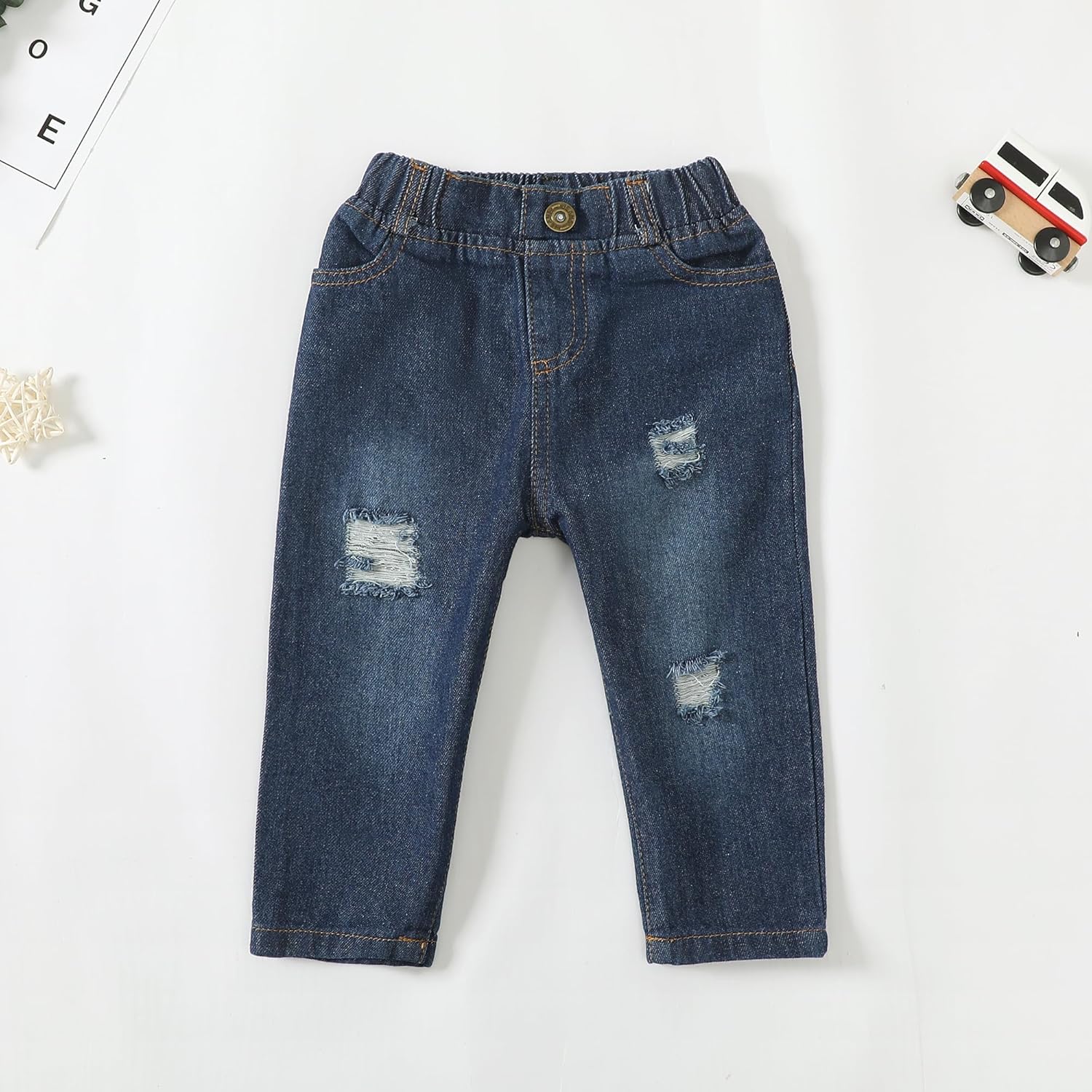 NZRVAWS Baby Boys Ripped Jeans Sets Toddler Clothing
