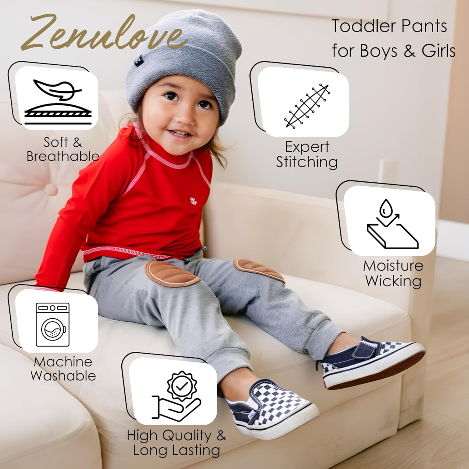 Premium Toddler Pants with Knee Protection