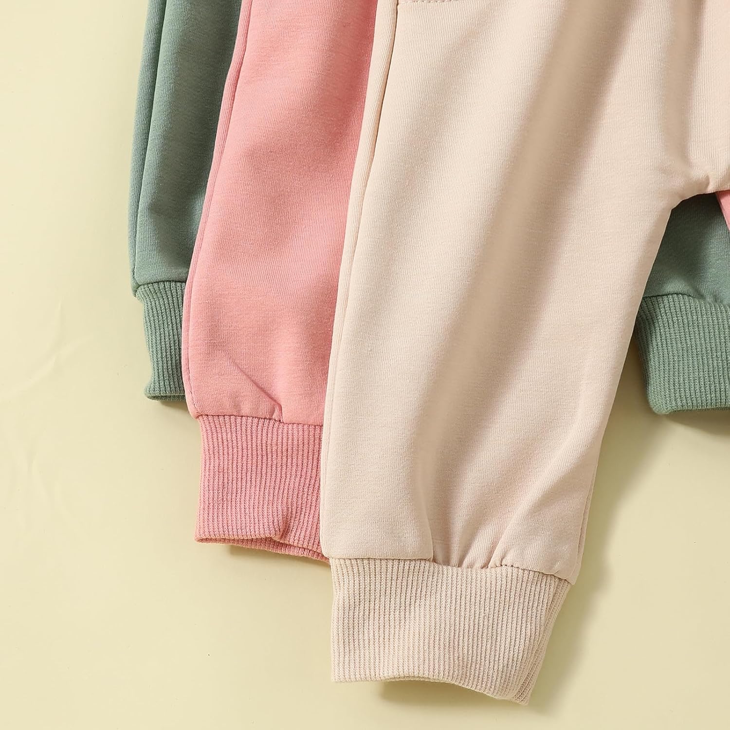 Comfortable Stylish Solid Color sweatpants for toddlers - Lightweight stretchy breathableAdjustable waist3-packs