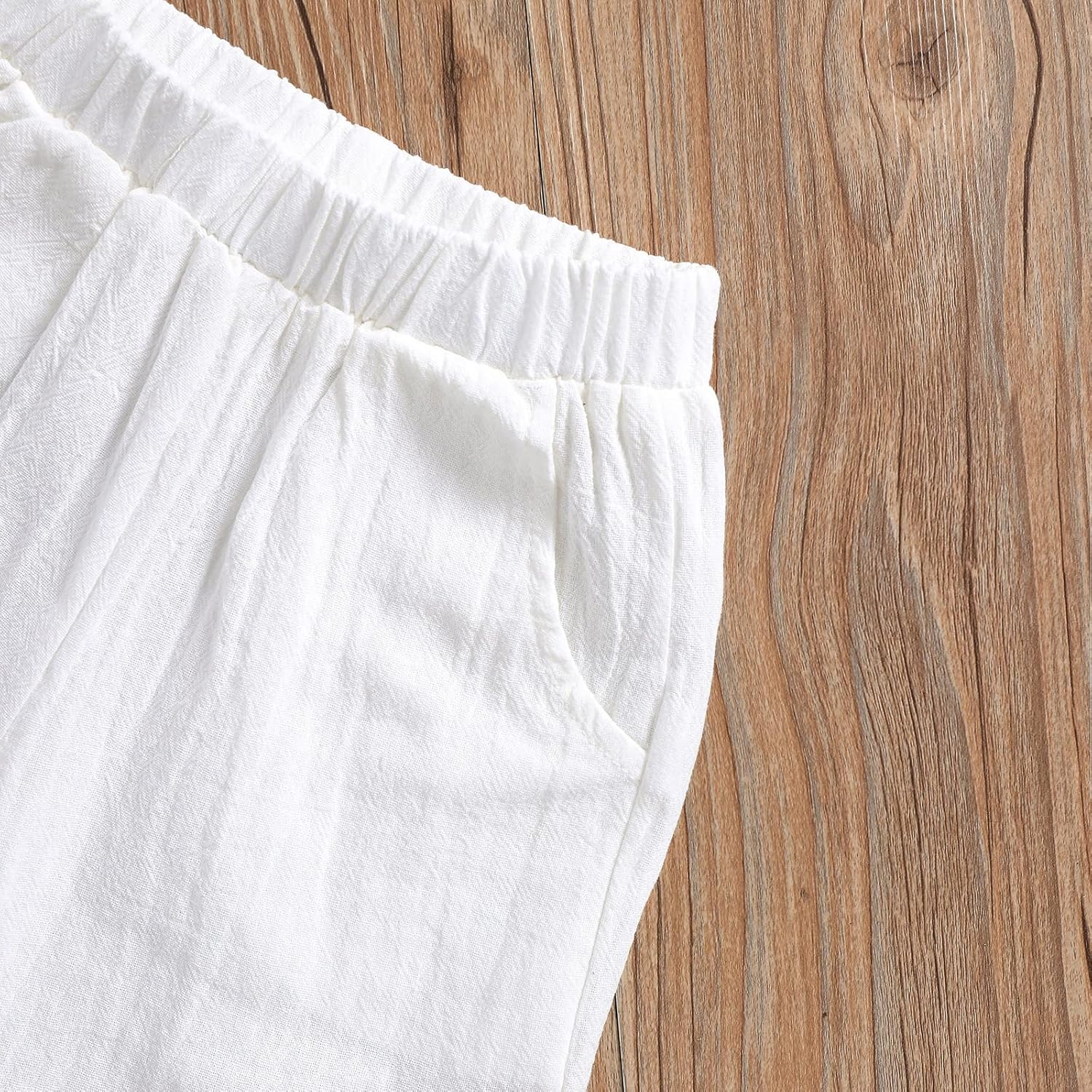 Shibaozi Toddler Boys Summer Outfit Cozy Button-Down Set with Pockets