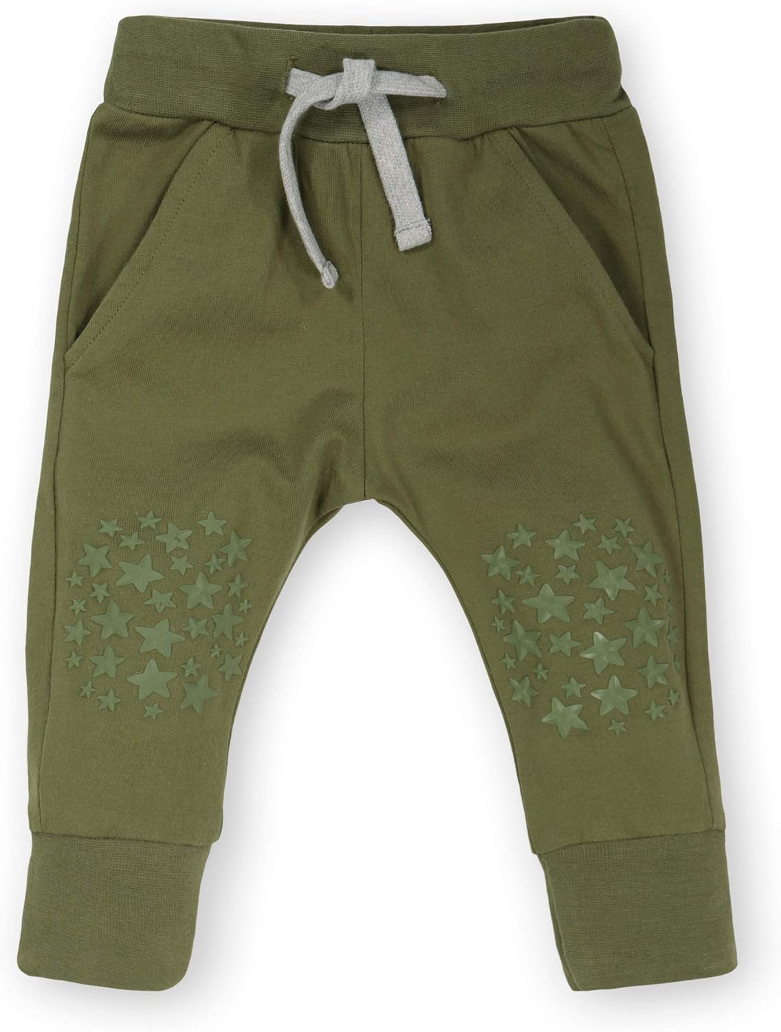 Anti-Slip Crawlers 6-12 Months Organic Cotton Olive Green