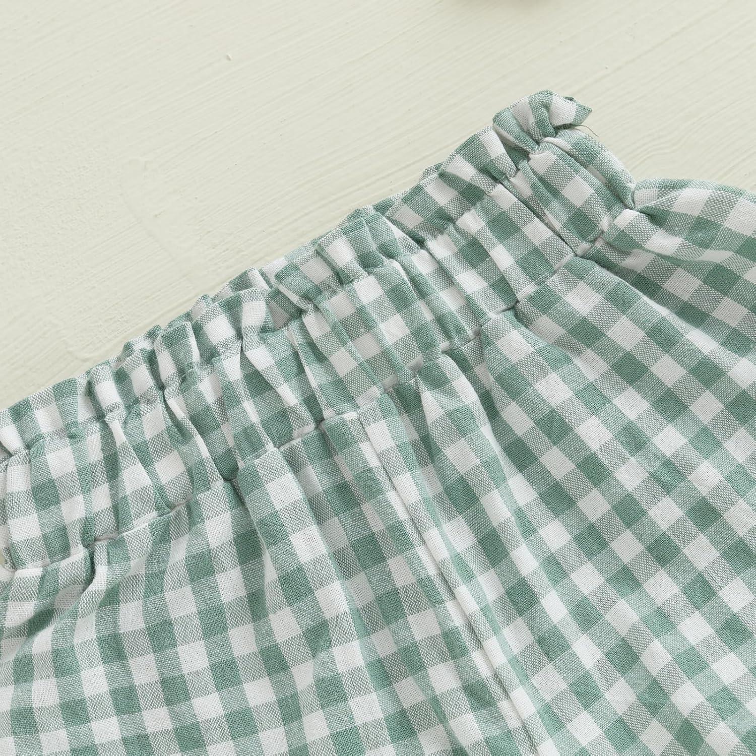 Xiaodriceee Plaid Ruffled Shorts for Babies Summer Fun Elastic Waist