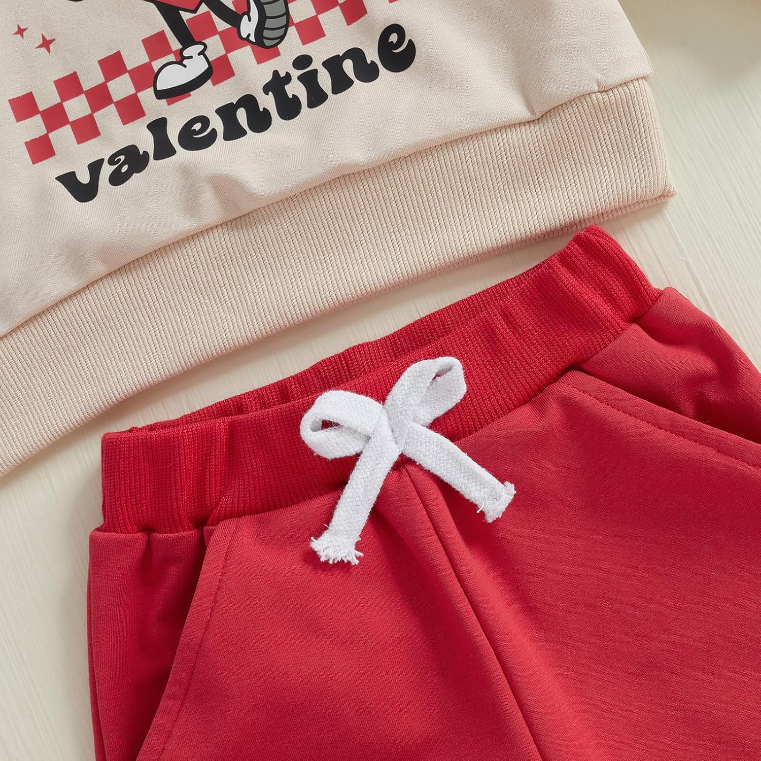 Canis toddler boys Valentines Day sweatshirt and jogger pants set