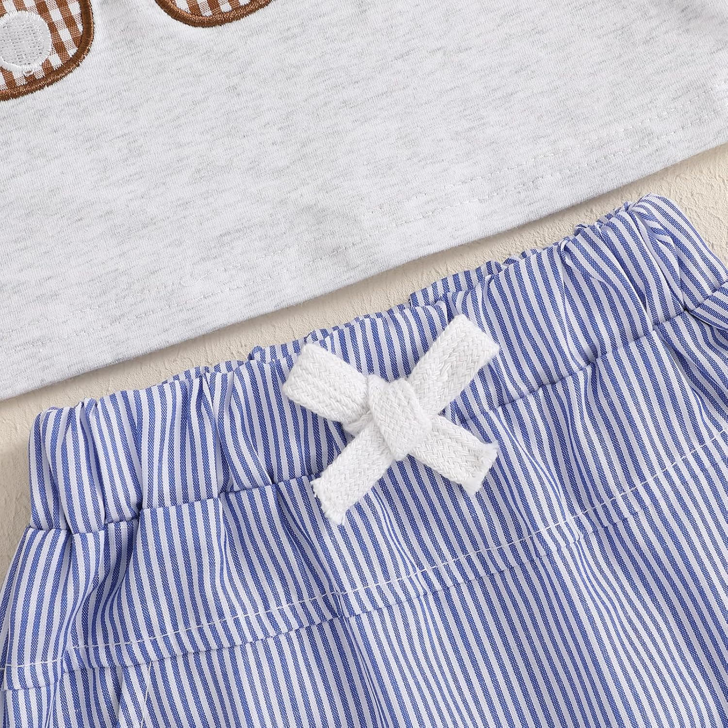 Mubineo T-Shirt Plaid Toddler Summer Bunny Set