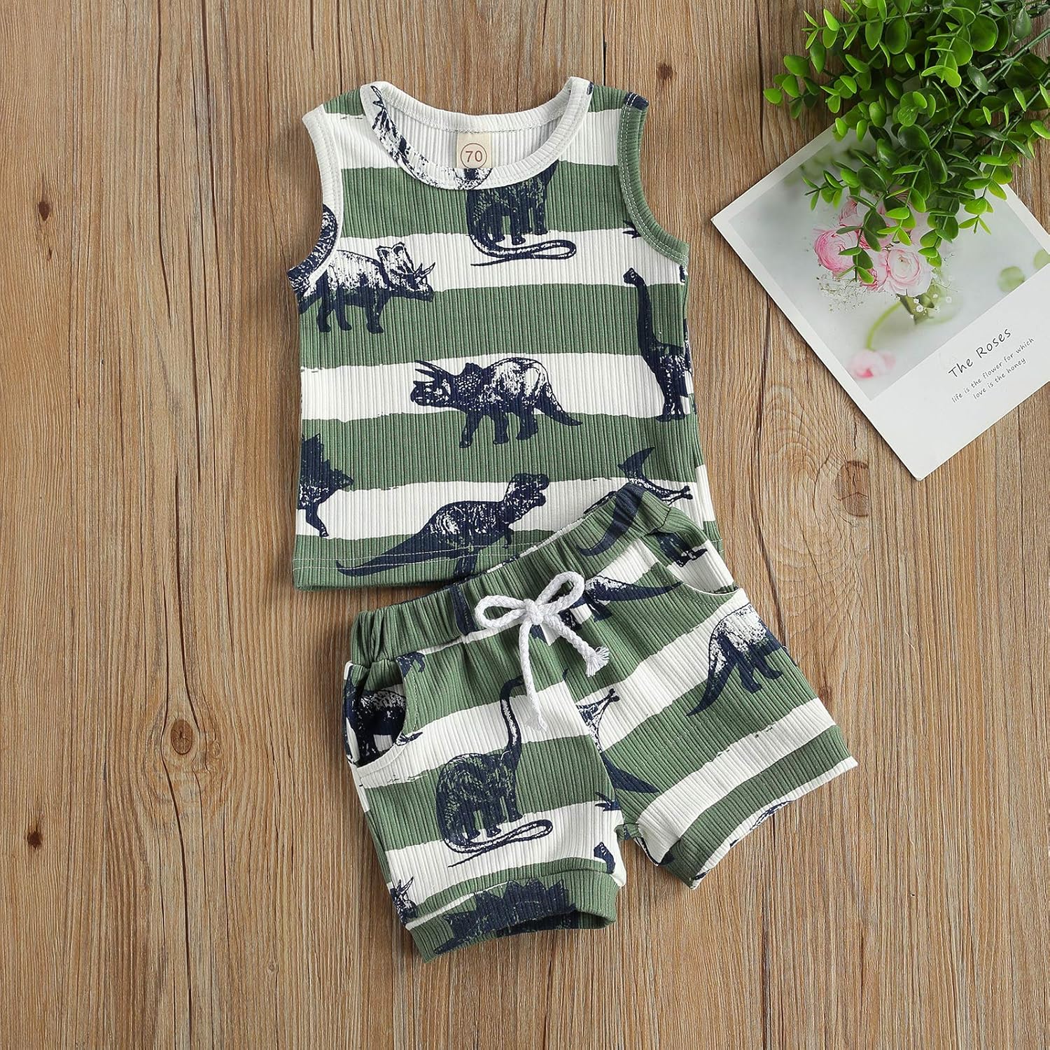Madjtlqy Toddler Boy Summer dedeman Set