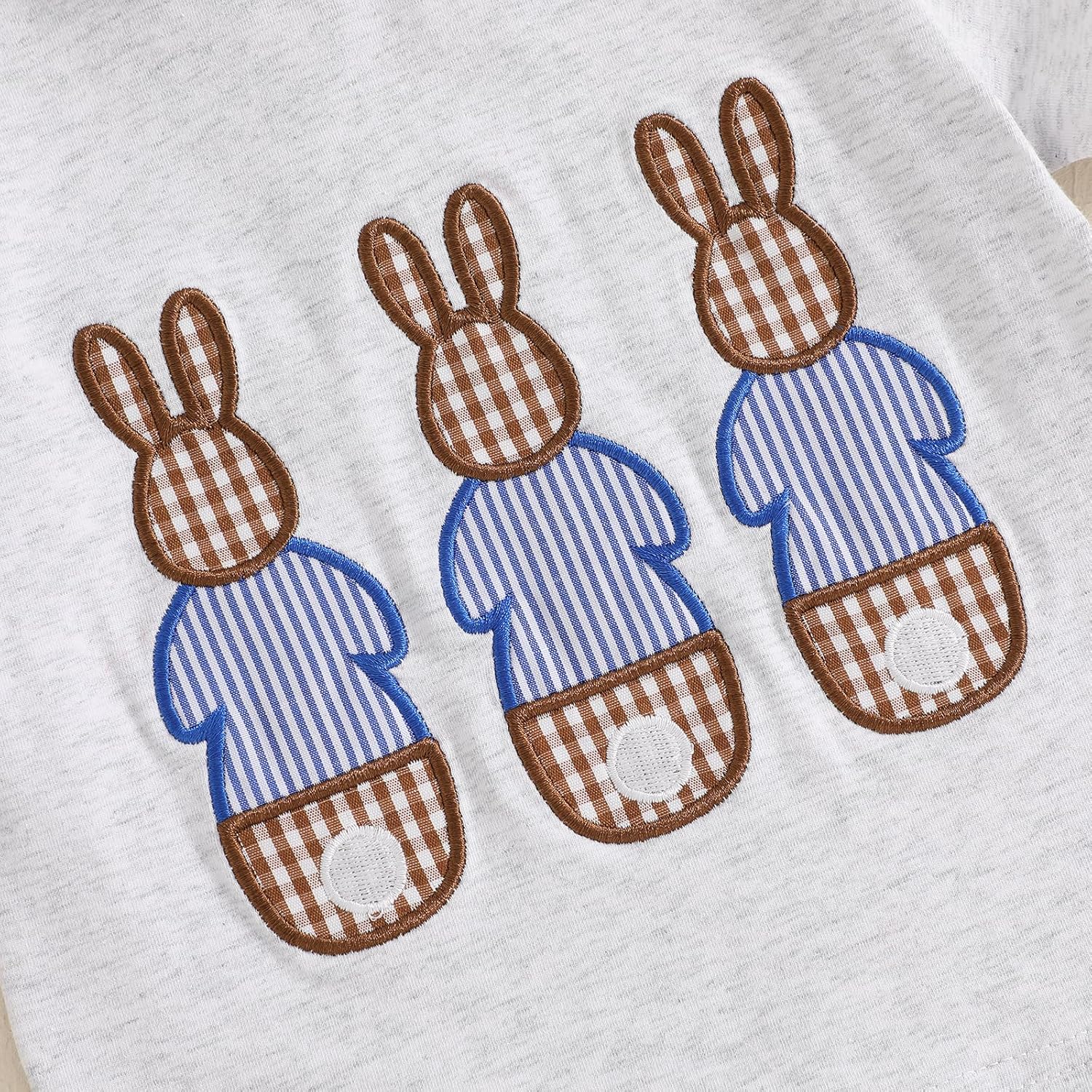 Mubineo T-Shirt Plaid Toddler Summer Bunny Set