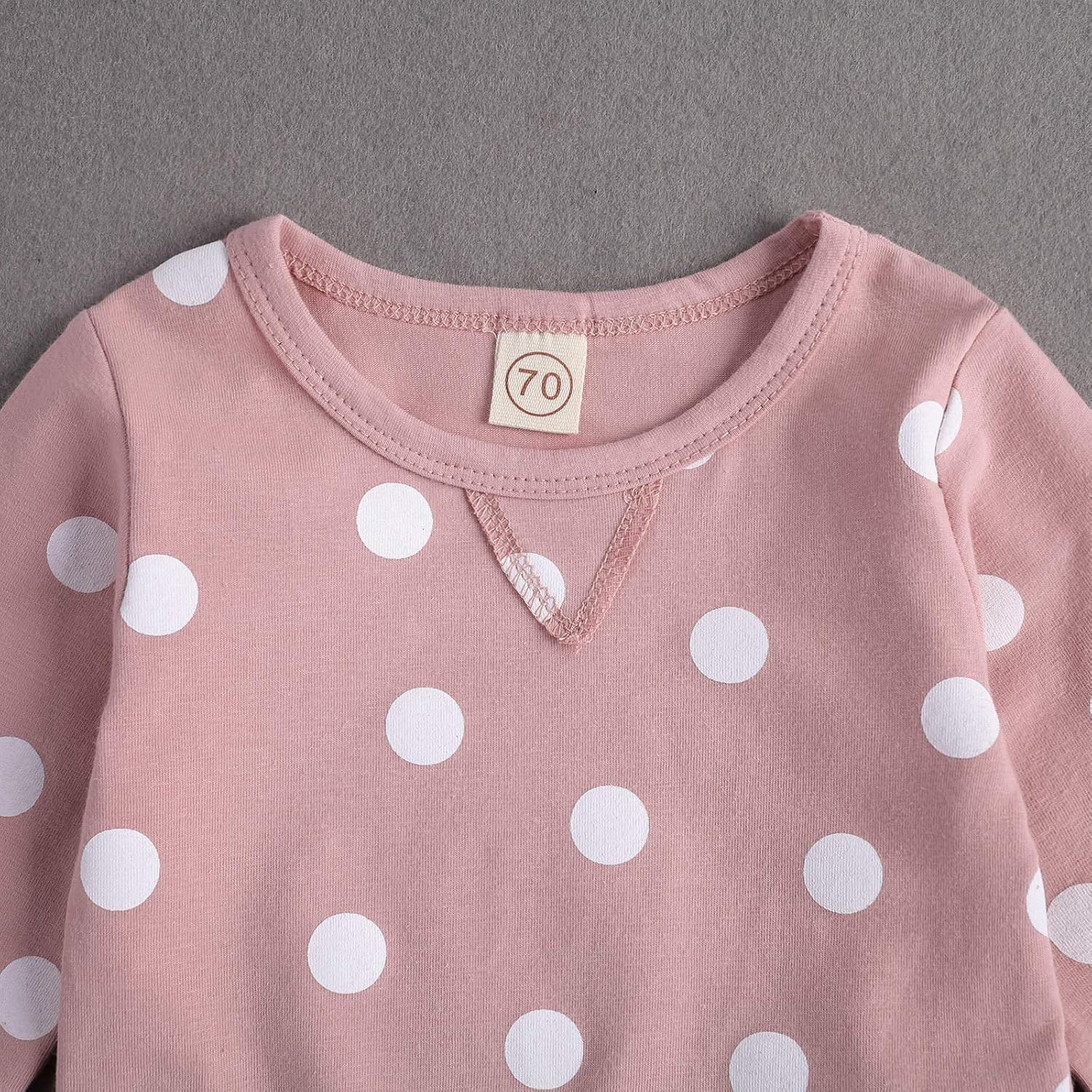 Long Sleeve Polka Dot 2-Piece Outfit Set for Kids