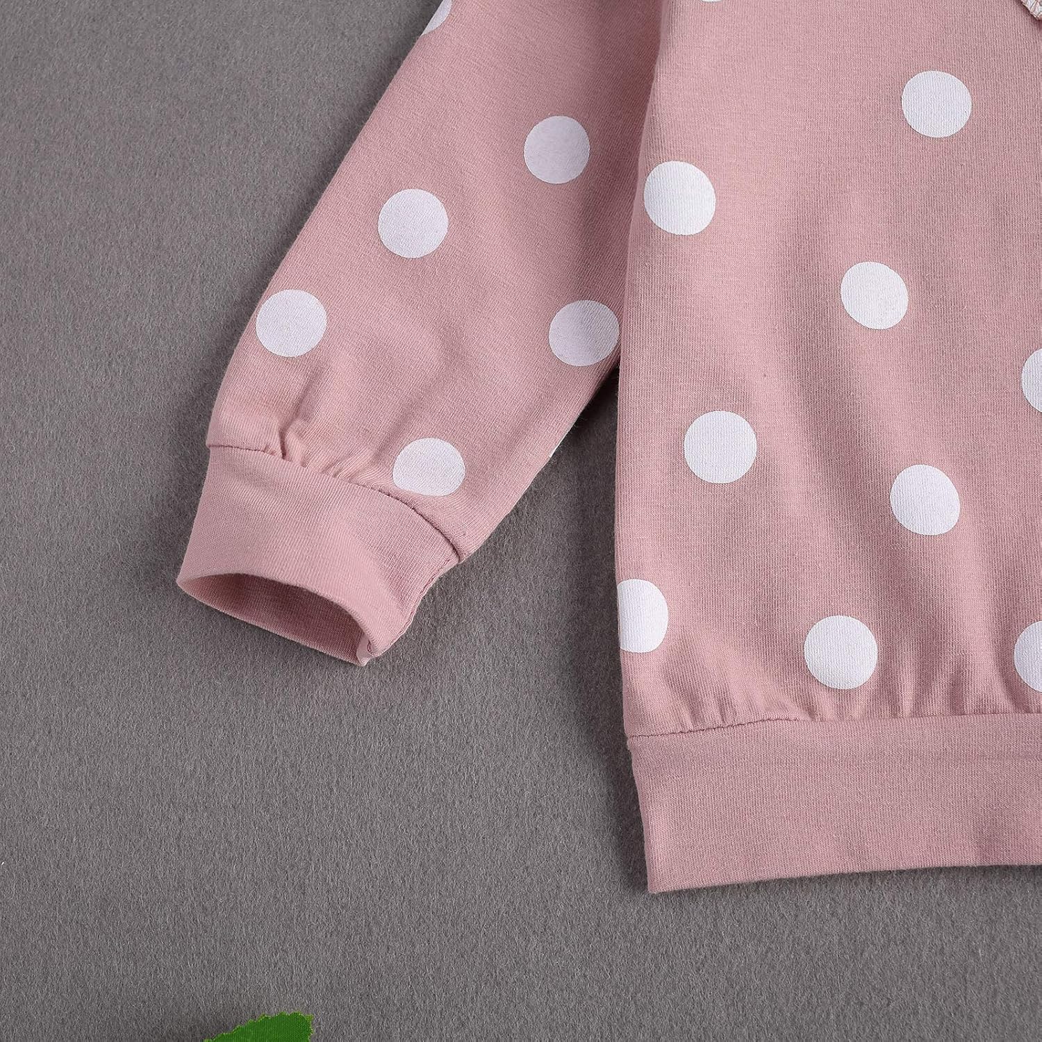 Long Sleeve Polka Dot 2-Piece Outfit Set for Kids